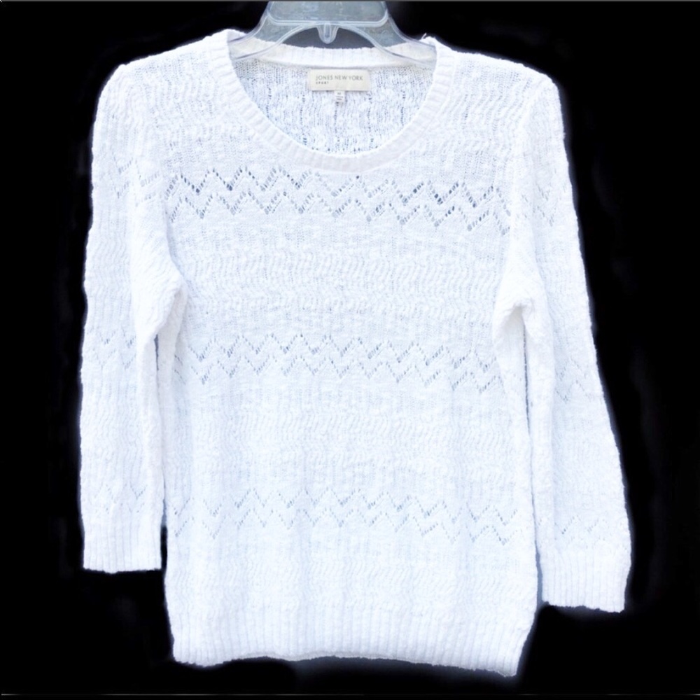 JONES OF NEW YORK SPORT WHITE SWEATER - SZ…